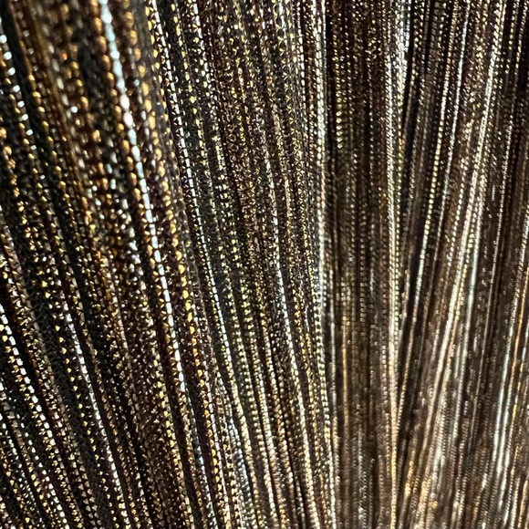 Joseph Ribkoff Gold and Silver Metallic Elegant Cocktail Party Dress - Picture 4 of 15